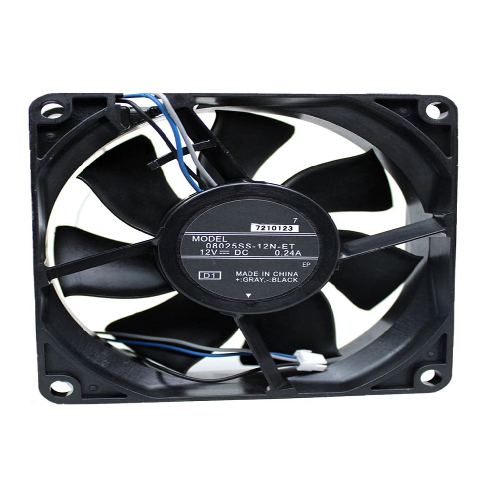 08025SS-12N-ET DC12V 0.24A 8025 8cm 3-Wire Chassis Cooling Fan