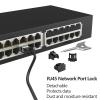100Pcs RJ45 Port Lock with 5 Keys, Locking RJ45 Port/Dust Blocker,RJ45 Dust Cover Cap Female Port Plugs Protector,Compatible RJ45 Port Devices(Black) view 2