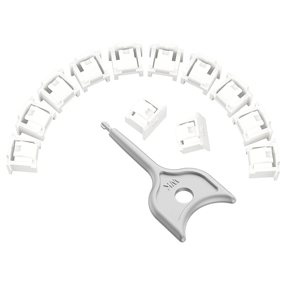 100Pcs RJ45 Port Lock with 5 Keys, Locking RJ45 Port/Dust Blocker,RJ45 Dust Cover Cap Female Port Plugs Protector,Compatible RJ45 Port Devices (White)