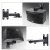 Speaker Wall Mounts, Pair of Universal Bookshelf Speaker Mounting Brackets, Large Or Small Speakers, 2 Mounts, Fixed Swing 5mm Steel, Adjustable Range 180 (Color : Black, Size : Long section) view 2