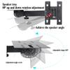 Speaker Wall Mounts, Pair of Universal Bookshelf Speaker Mounting Brackets, Large Or Small Speakers, 2 Mounts, Fixed Swing 5mm Steel, Adjustable Range 180 (Color : Black, Size : Long section) view 4