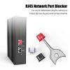 72Pcs RJ45 Port Lock with 3 Keys, Locking RJ45 Port/Dust Blocker,RJ45 Dust Cover Cap Female Port Plugs Protector,Compatible RJ45 Port Devices (Red) view 3
