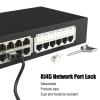 72Pcs RJ45 Port Lock with 3 Keys, Locking RJ45 Port/Dust Blocker,RJ45 Dust Cover Cap Female Port Plugs Protector,Compatible RJ45 Port Devices (White) view 2