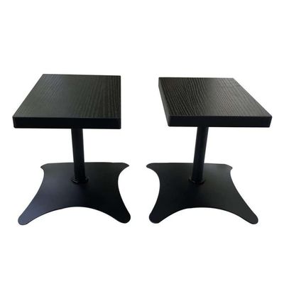 Professional Desktop Speaker Stands, Metal Floor-standing Shock-absorbing Brackets, Surround-tray Quadruple-angle Bracket Load-bearing Brackets, for Bookshelf Speakers ( Color : Black , Size : 22*18*2