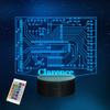 Personalized Geeky Gifts, Computer Geekery PCB Lamp 16 Colors Changing Touch & Remote Control Night Light for Men Boys Women IT Tech Support Nerds Geek Lovers view 1