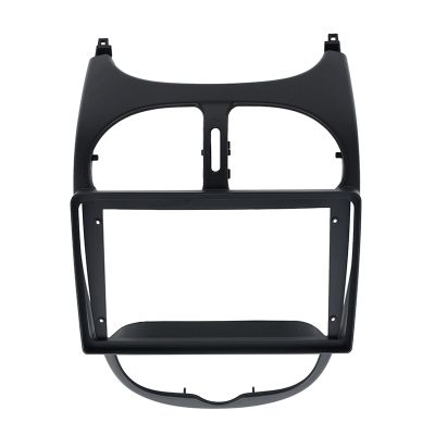 BANDOX Double DIn Radio Fascia Frame for Peugeot 206 2002-2010 Android Player Panel 9 INCH Dash Refitting Installation Mount Trim Kit