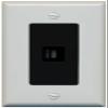 RiteAV USBC Wall Plate - 1 Gang Decorative [Gray/Black] view 1
