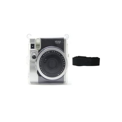 AFGRAPHIC Camera Case Bag Protective Crystal Transparent Clear Case Hard Cover Case for Fujifilm Instax Mini 90 Instant Camera, Transparent, One Size, Clear Case