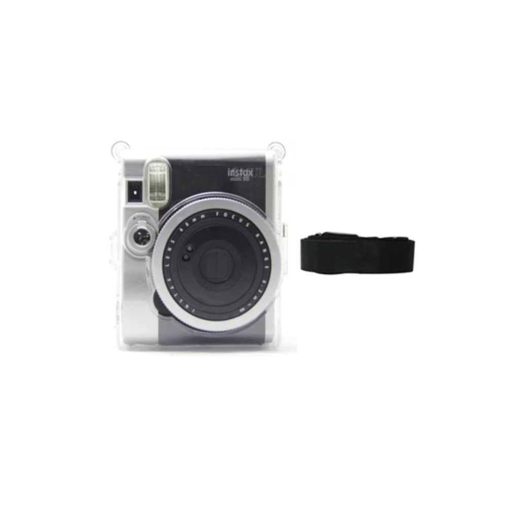 AFGRAPHIC Camera Case Bag Protective Crystal Transparent Clear Case Hard Cover Case for Fujifilm Instax Mini 90 Instant Camera, Transparent, One Size, Clear Case