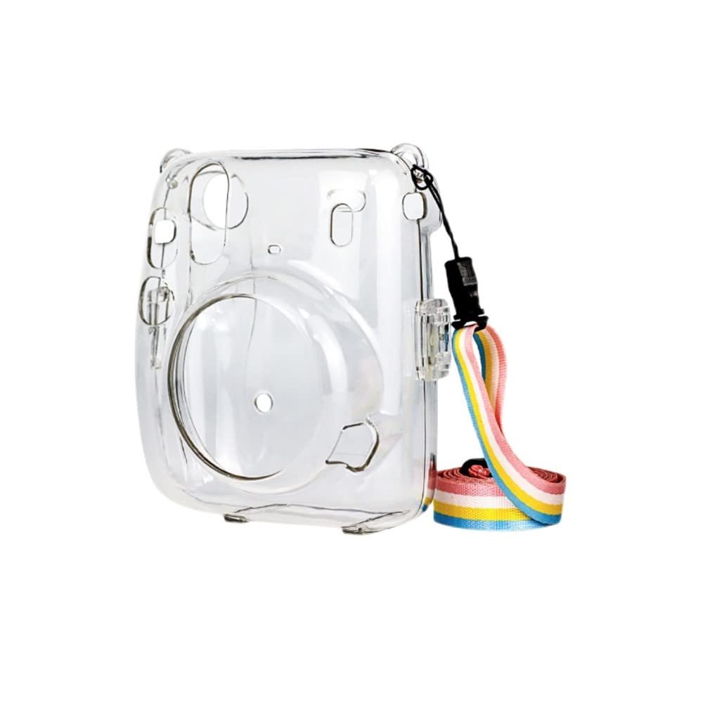 AFGRAPHIC Camera Case Bag Protective Crystal Transparent Clear Case Hard Cover Case for Fujifilm Instax Mini 11 Instant Camera, Transparent, One Size, Clear Case