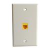 BOPLAT Single Gang CAT6 Ethernet Wall Plate Light Almond - 1 Port CAT 6 RJ45 Keystone Jack Network Outlet Cover Plate Female to Female for CAT8/CAT7/CAT6/CAT5e Cables view 1