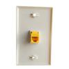 BOPLAT Single Gang CAT6 Ethernet Wall Plate Light Almond - 1 Port CAT 6 RJ45 Keystone Jack Network Outlet Cover Plate Female to Female for CAT8/CAT7/CAT6/CAT5e Cables view 2
