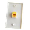 BOPLAT Single Gang CAT6 Ethernet Wall Plate Light Almond - 1 Port CAT 6 RJ45 Keystone Jack Network Outlet Cover Plate Female to Female for CAT8/CAT7/CAT6/CAT5e Cables view 3