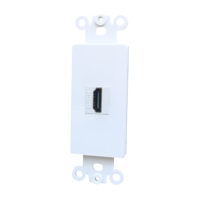 BOPLAT 1 Port HDMI Decorator Wall Plate Insert - 4K/8K HDMI Keystone Jack Insert Cover Plate Female to Female for Midsize/Oversize Decorator Faceplate - White
