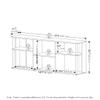 Furinno Classic Stand with Plastic Poles for TV up to 65-Inch, Amber Pine/Black view 3