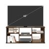 Furinno Classic Stand with Plastic Poles for TV up to 65-Inch, Amber Pine/Black view 4