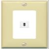 RiteAV USBC Wall Plate - 1 Gang Decorative [Ivory/White] view 1