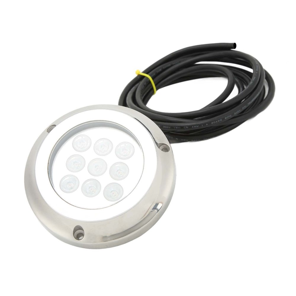 Yacht Underwater Light, Seawater Lamp Shock Tempered Glass for Boat (Blue Light)