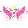 3D Acrylic Beautiful Wing Wall Decoration Sticker for Baby Room, Bedroom, Game Room, etc. (L - 180 x 99 cm, Gold) view 4