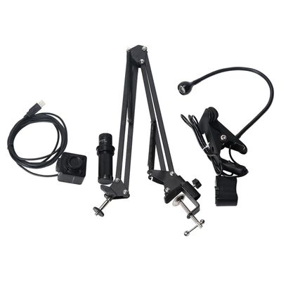 JUIYU Microscope Accessories Kit 5MP USB Microscope Camera HY-500B Foldable FHD Digital Industrial Camera with 150X C-Mount Lens Microscope Slides (Color : Full Kit)