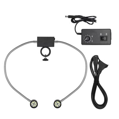 JUIYU Microscope Accessories Kit 24pcs LED Adjustable Side Ring Light for Mobile Phone Repair Video Industrial Camera LED Illuminator Lamp, 25mm/32mm Diameter Microscope Slides (Color : 25mm)