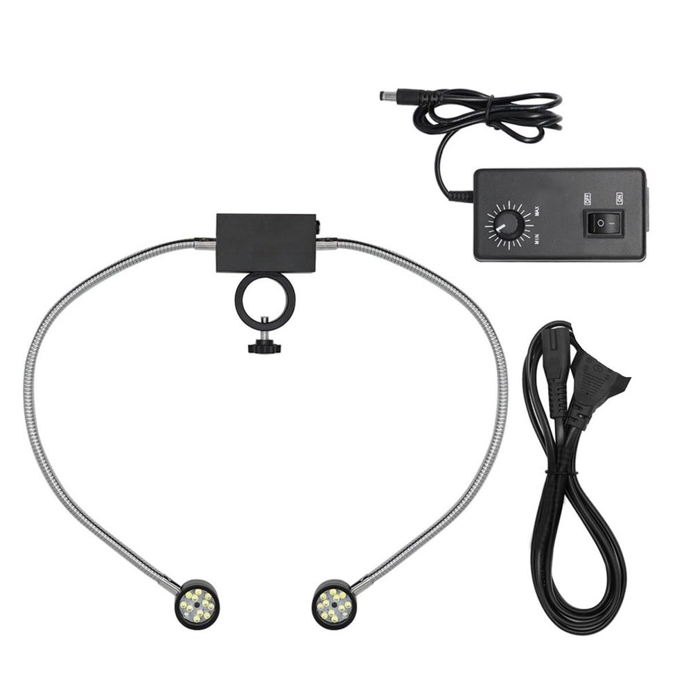 JUIYU Microscope Accessories Kit 24pcs LED Adjustable Side Ring Light for Mobile Phone Repair Video Industrial Camera LED Illuminator Lamp, 25mm/32mm Diameter Microscope Slides (Color : 25mm)
