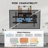 BONTEC TV Wall Mount with Extra Long 40.9 Extension Corner Arm for 32-75 Inch TVs, Holds Up to 132lbs, Full Motion Dual Arm TV Bracket with Tilt, Swivel, Level Adjustment, Max VESA 600x400mm view 3