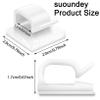 100Pcs Cable Clips, Adhesive Cable Organizer Cord Holder Wire Clip Wire Management Self Adhesive Hooks Wire Holder for Office, Home(White, 100PCS) view 2