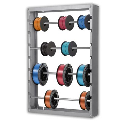 tonchean Wire Spool Rack Wall Mounted, Heavy Duty Cable Reel Holder with 4 Adjustable Steel Rods, Conduit & Wire Dispenser for Storage and Display - Industrial, Electrical, Retail Use (Gray)