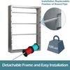 tonchean Wire Spool Rack Wall Mounted, Heavy Duty Cable Reel Holder with 4 Adjustable Steel Rods, Conduit & Wire Dispenser for Storage and Display - Industrial, Electrical, Retail Use (Gray) view 4