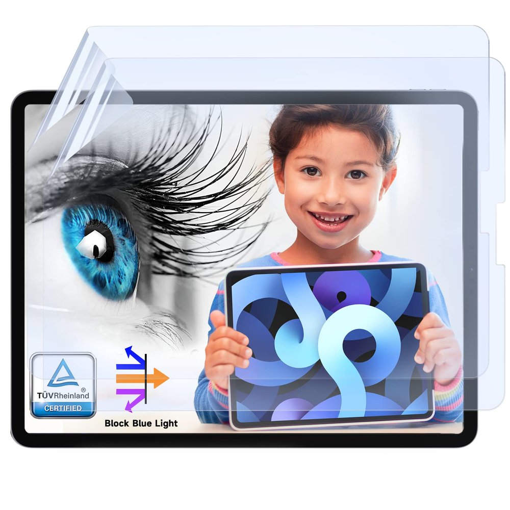 [2 Pack] Anti Blue Light Paper Screen Protector Compatible with iPad Pro 12.9 2022/2021/2020 (6th/5th/4th Generation), Anti Glare Matte iPad Pro 12.9 Screen Protector, Anti Scratch,High Sensitivity,Ultra HD