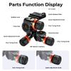 K&F CONCEPT 3-Way Geared Tripod Head, Millimeter Micro-Adjustment, Full CNC Aluminum Alloy Tripod Head, Maximum Load Capacity of 13.2lbs/6kg for Star Shooting, Commercial Photography, etc. view 4