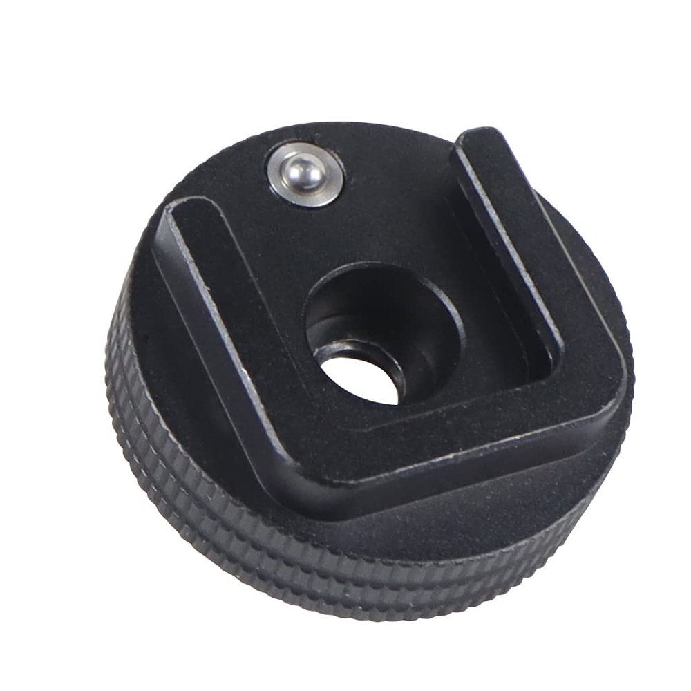 FEICHAO Cold Shoe Mount Adapter with 1/4 Thread Reversing Locking Expansion Mount for SLR Camera Cage Tripod (Cold Shoe Mount Adapter)