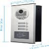 AMOCAM Apartment Video Intercom System, Wired 7 Inches Monitor Video Door Phone Doorbell for 3 Units Apartment, Monitoring, ID Keyfob Unlock Entry, Dual Way Door Intercom with 3-Screen view 3