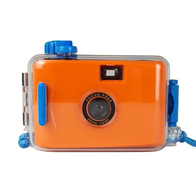 Orange Underwater Focus Free 35mm Point and Shoot Film Camera