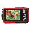 Digital Camera, Full HD 2.7K 48MP 10ft Underwater Digital Camera, Video Recorder Selfie Dual Screens 16X Digital Zoom Camera for Snorkeling (Red) view 1