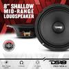 DS18 PRO-NS8.4 8 Inches Shallow Loudspeaker Car Audio - Midrange 400W Max 200W RMS 4 Ohms Slim Neodymium Magnet - The Most Elegant Neodymium Midrange Loudspeakers Available - 2 Speakers view 2