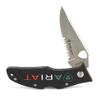 ARIAT Mexico Logo Hybrid Blade Folding Knife, Black, 3" Blade (Medium) view 1