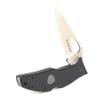 ARIAT Inset Shield Logo Plain Edge Blade Folding Knife, Black, 3.5" Blade (Large) view 2