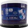 DVD+R DL Double Layer Logo 8X 8.5GB 240min Video  LSK Media Logo Top, 100 Discs, 2-Pack, 50 Pack in Spindle | Blank DVDs for Burning Video | DVD Discs Blank | Recordable DVDs view 3