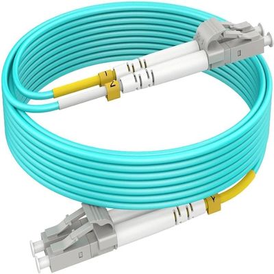 50M LC-LC Multimode Duplex 10 Gigabit 10gb Fiber Optic Cable (50/125) Aqua 50 Meter