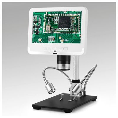 JUIYU Microscope Accessories Kit Digital Microscope 7" USB Microscope Biologic Use Kids Gift Microscope Slides (Color : White, Size : 1X-200X)