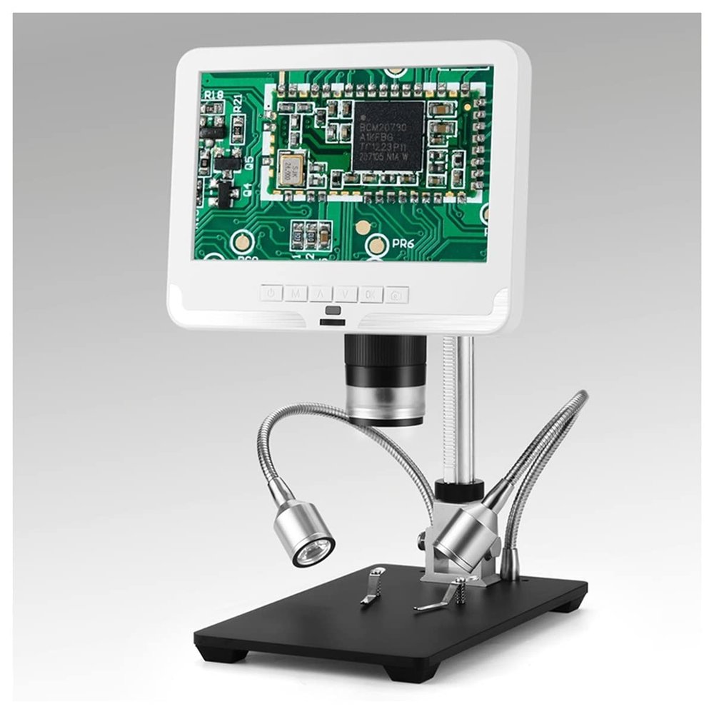 JUIYU Microscope Accessories Kit Digital Microscope 7" USB Microscope Biologic Use Kids Gift Microscope Slides (Color : White, Size : 1X-200X)