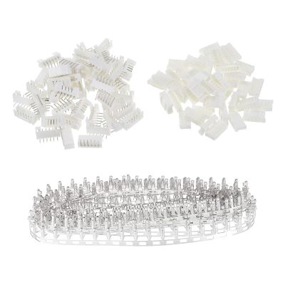 MECCANIXITY 2mm Pitch PH Connector Kits 6 Pin Male Female Header Right Angle Pin Socket Housing Cable Adapter and Crimp DIP, 30 Set(240pcs)