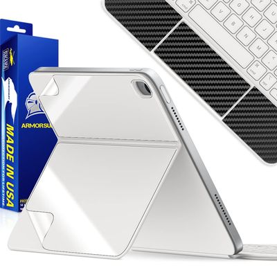 ArmorSuit MilitaryShield Full Body Skin + Black Carbon Fiber Film for Magic Keyboard Folio for iPad (10th Generation) - Anti-Bubble HD Full Body Skin Film