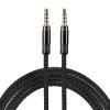 MECCANIXITY 2 Pack Aux Cable 3.5mm Male to Male Nylon Braided 10Ft 4 Pole Hi-Fi Stereo Sound Auxiliary Cord Black for Earphones, Smart Phones, Home/Car Stereos, Speakers, Computers view 1