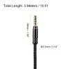 MECCANIXITY 2 Pack Aux Cable 3.5mm Male to Male Nylon Braided 10Ft 4 Pole Hi-Fi Stereo Sound Auxiliary Cord Black for Earphones, Smart Phones, Home/Car Stereos, Speakers, Computers view 2