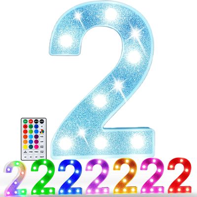 Pooqla Colorful Light Up Number 22nd Birthday Decorations for Girls Boys