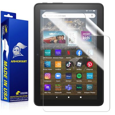 ArmorSuit 2 Pack Screen Protector for Amazon Fire HD 8/HD 8 Plus/HD 8 Kids/HD 8 Kids Pro Tablet 8 Inch (10th/12th Gen, 2020/2022 Release) MilitaryShield HD Clear Film - Made in USA