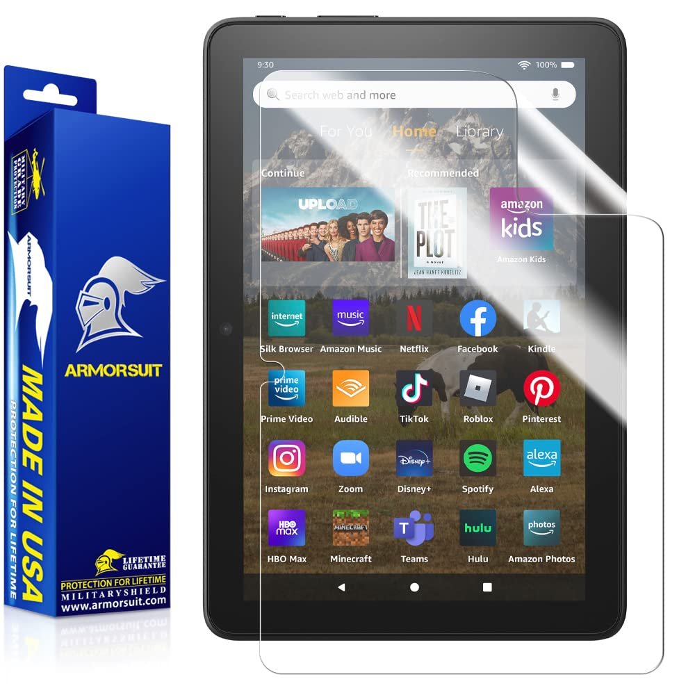 ArmorSuit 2 Pack Screen Protector for Amazon Fire HD 8/HD 8 Plus/HD 8 Kids/HD 8 Kids Pro Tablet 8 Inch (10th/12th Gen, 2020/2022 Release) MilitaryShield HD Clear Film - Made in USA
